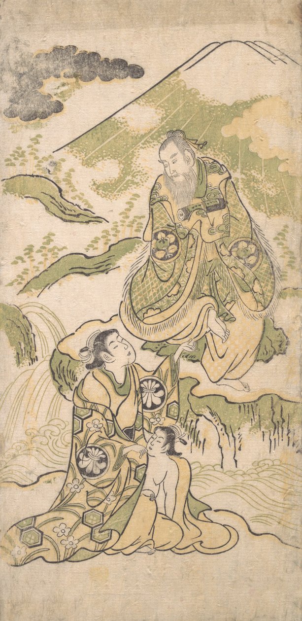مشهد من الدراما ، كاليفورنيا. 1749. بواسطة Torii Kiyonobu I