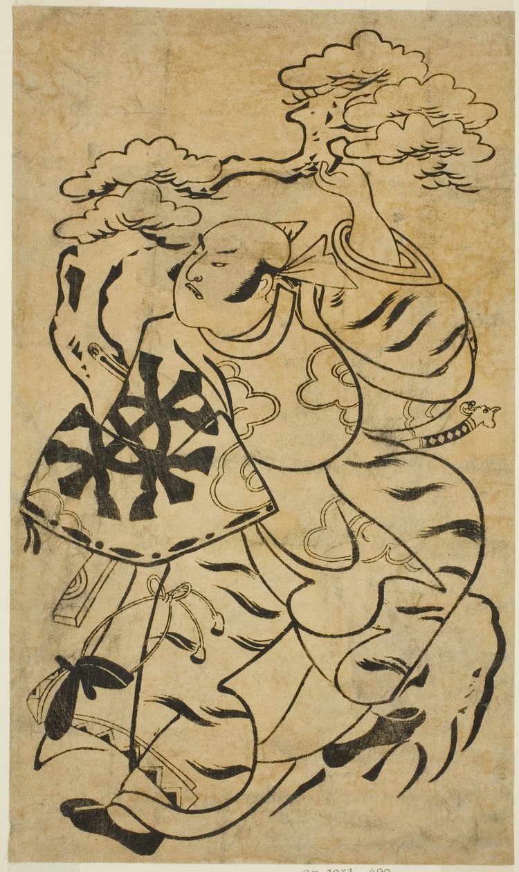 الممثل ناكامورا دينكورو الأول بواسطة Torii Kiyonobu I