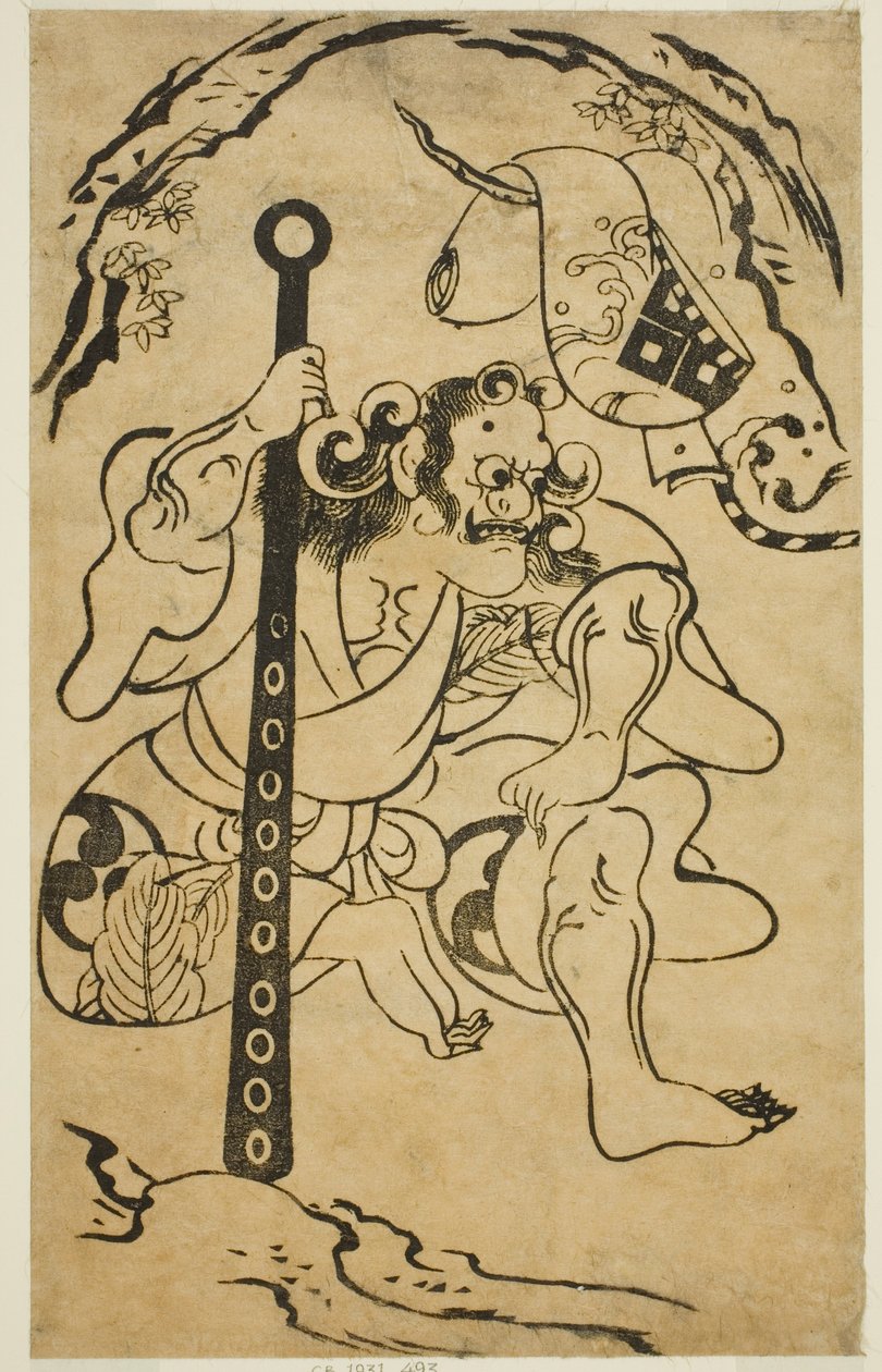 الممثل Yamanaka Heikuro الأول كشيطان بواسطة Torii Kiyonobu I