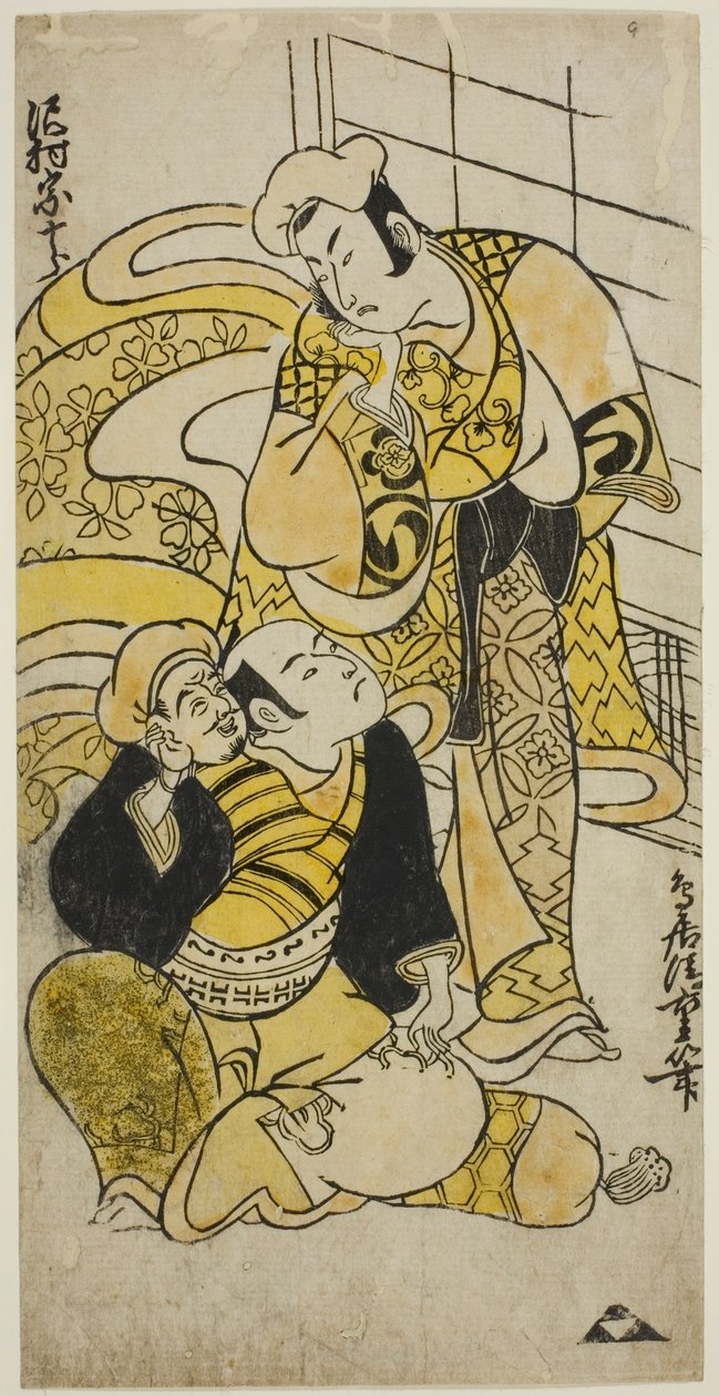 الممثل Sawamura Sojuro I بدور Soga no Juro بواسطة توري كيوشيغي