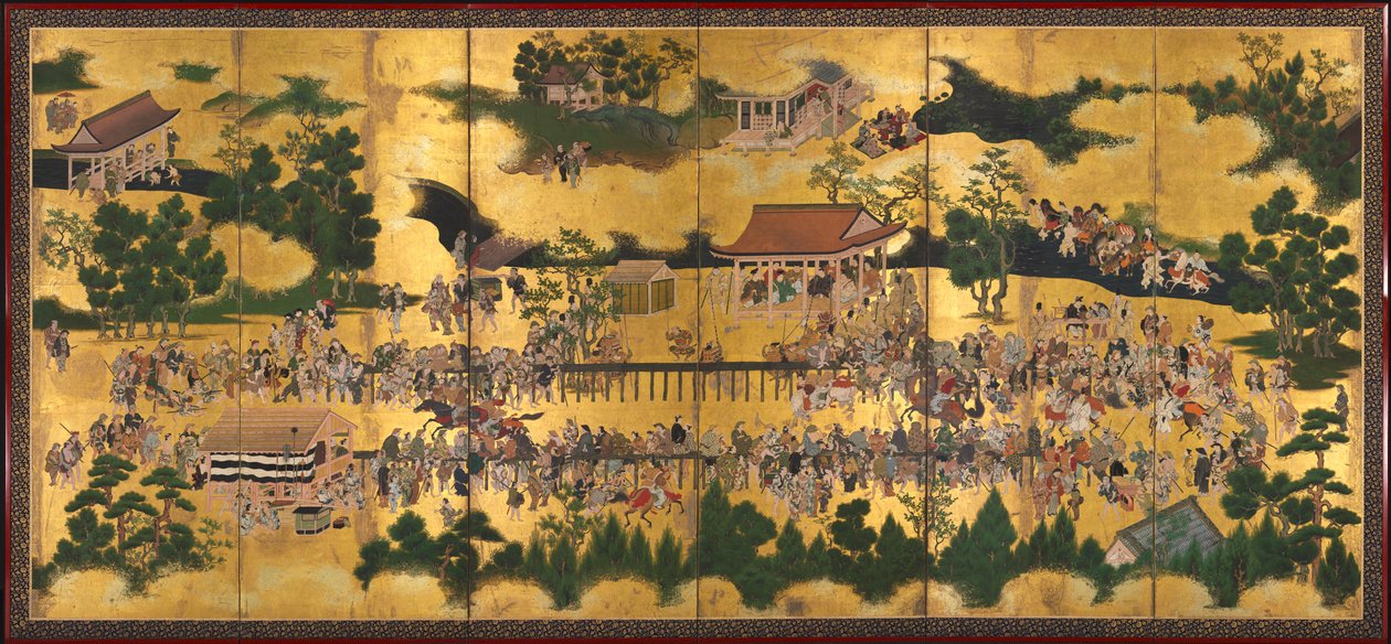 سباق الخيول في ضريح كامو ، 1615-50. بواسطة مدرسة توسا