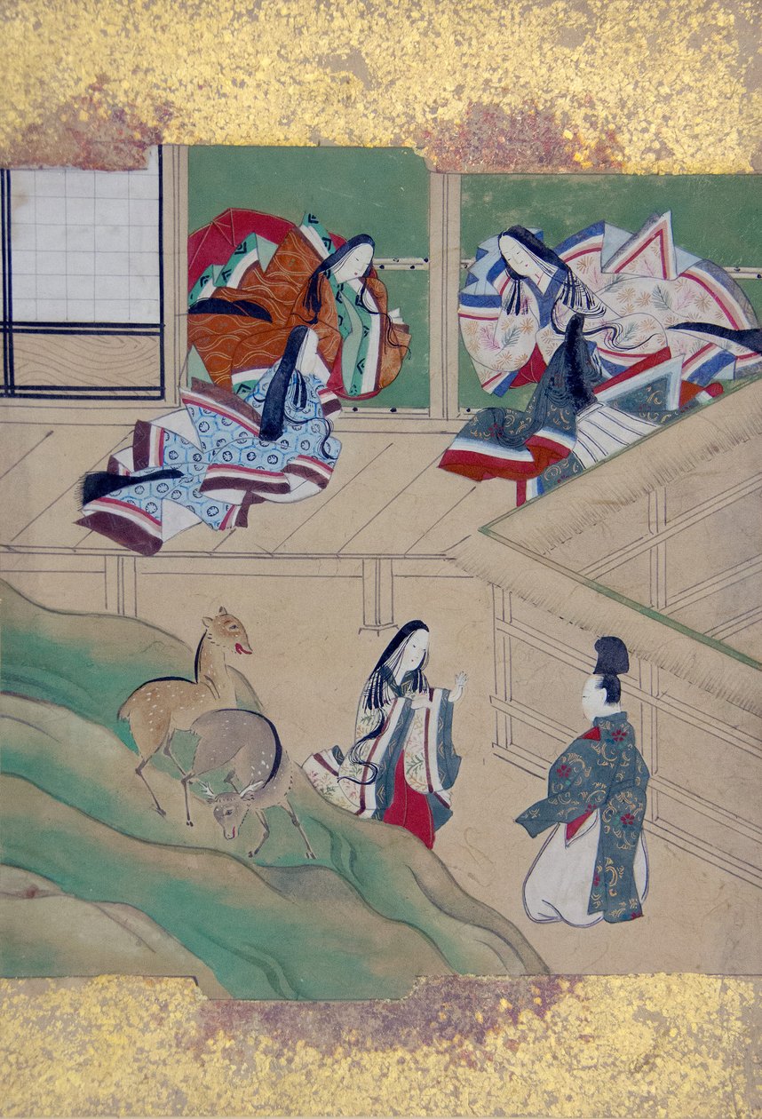 مشاهد من Tales of Ise Ise monogatari ، أواخر القرن الثامن عشر. بواسطة مدرسة توسا