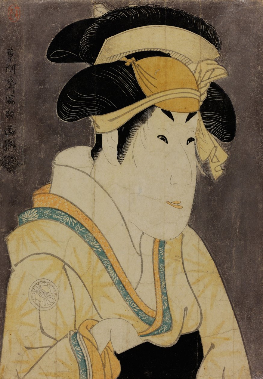 الممثل Segawa Kikunojo III في دور Oshizu ، زوجة Tanabe Bunzo ، 1794 بواسطة توشوساي شاراكو