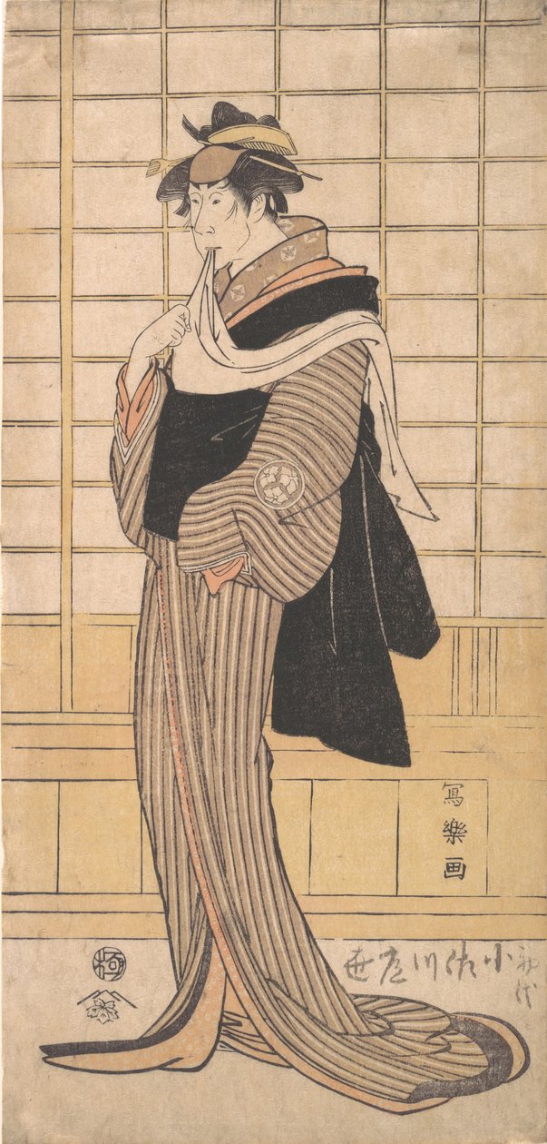 Osagawa Tsuneyo II مثل مصفف الشعر O-Roku ، 1794-95. ، 1794-95. بواسطة توشوساي شاراكو