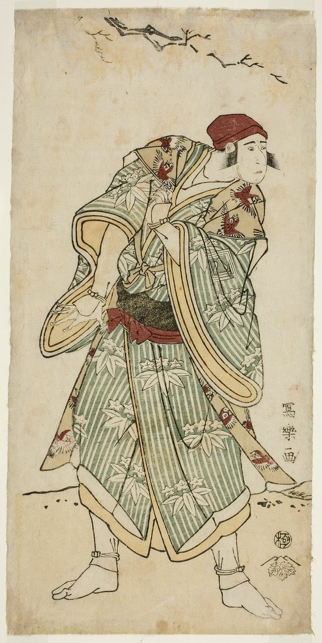 الممثل Ichikawa Yaozo III بدور بائع Sparrow Bunji Yasukata بواسطة توشوساي شاراكو