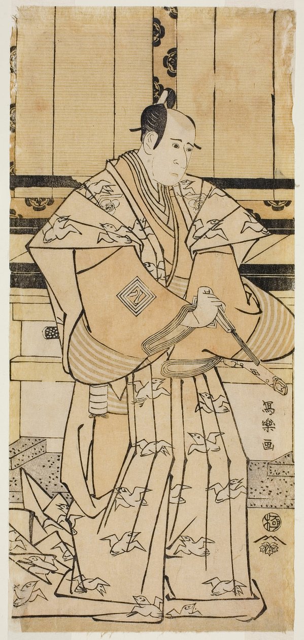 الممثل Ichikawa Yaozo lll بدور Soga no Juro Sukenari بواسطة توشوساي شاراكو