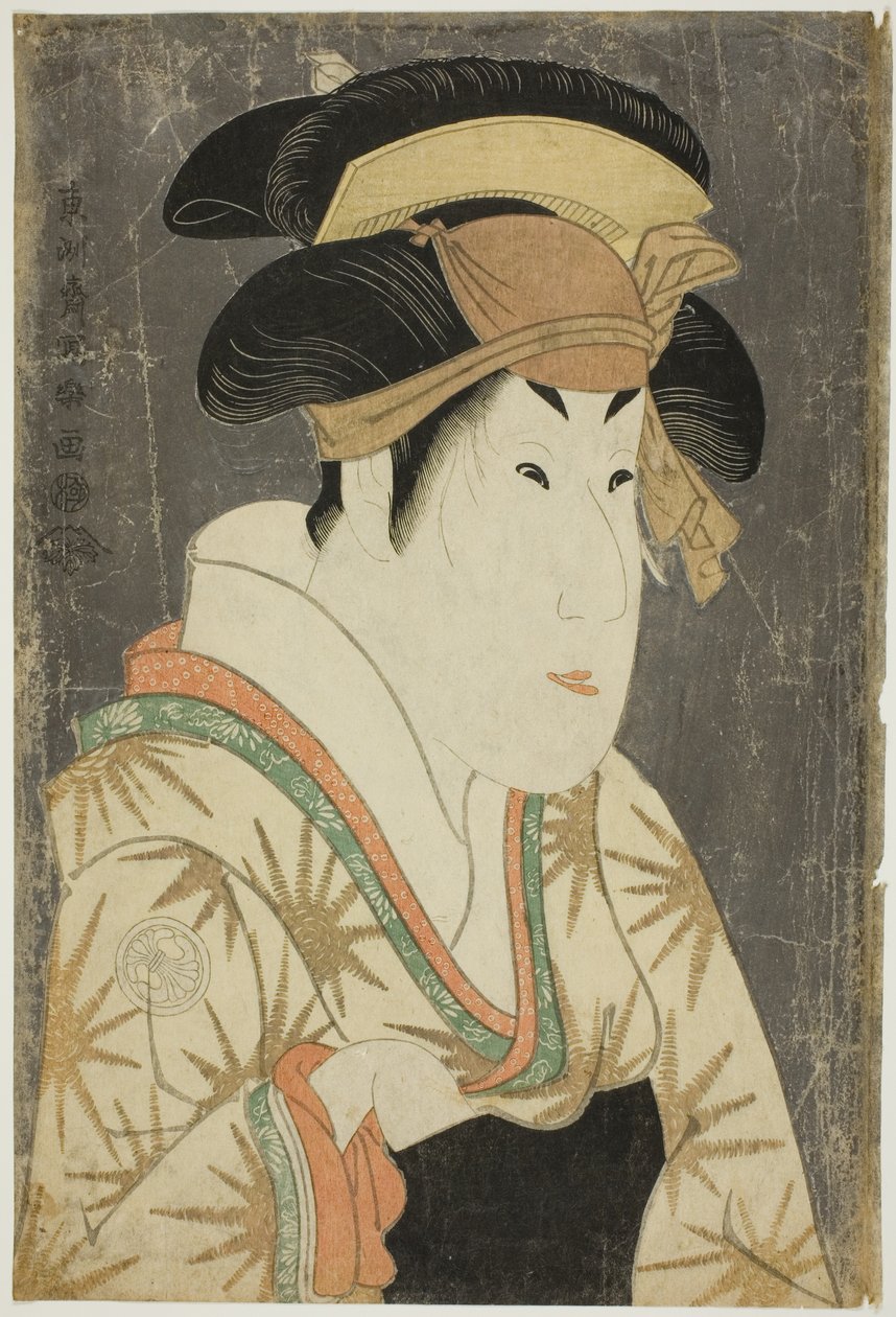 الممثل Segawa Kikunojo III في دور Oshizu ، زوجة Tanabe Bunzo بواسطة توشوساي شاراكو