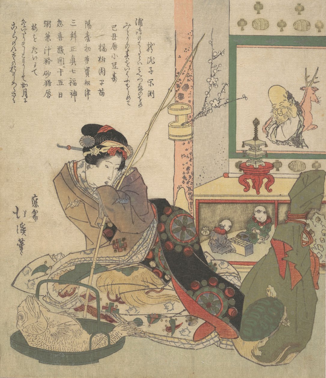 بيجين أوراشيما و Seven Fortune Beings Shichi-fuku-jin. بواسطة توتو هوكي