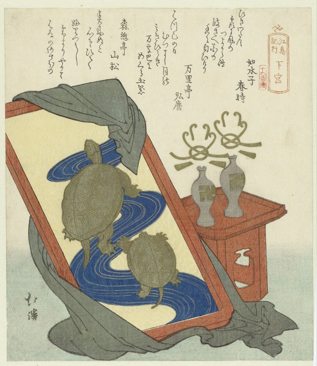 توقف Shitanomiya شيتانوميا (العنوان على الكائن) سرد لرحلة إلى Enoshima: سلسلة من ستة عشر طبعة (عنوان السلسلة) Enoshima kikô - Jûrokubantsuzuki (عنوان المسلسل على الكائن) بواسطة توتو هوكي