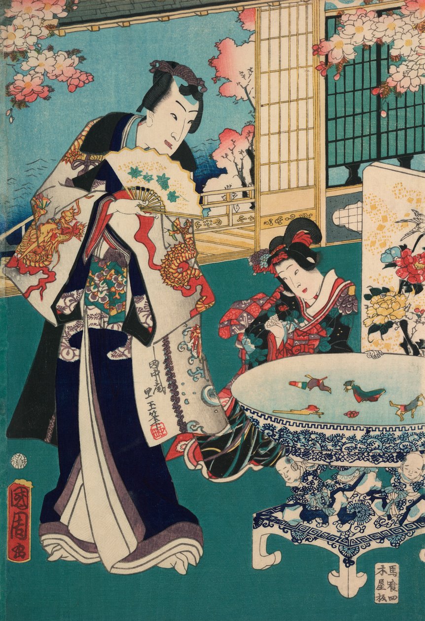 نزهة الربيع في فيلا Diptych: رجل في الداخل بواسطة تويوهارا كونيتشيكا