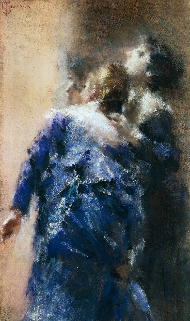 السيدات الفضوليات ، ترانكيلو كريمونا (1837-1878) ، ألوان مائية على ورق ، 50 × 32 سم. بواسطة ترانكيلو كريمونا