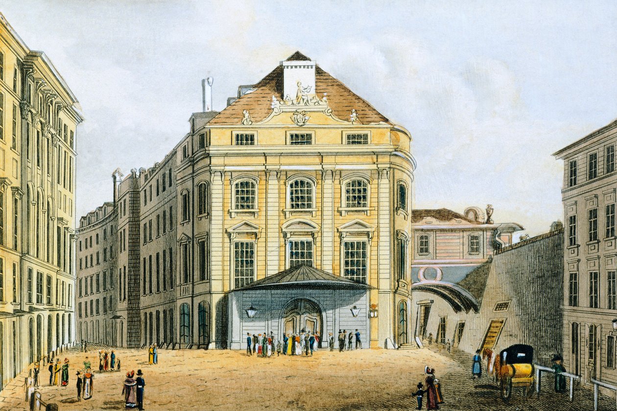 النمسا ، فيينا ، Kaiserliches و Koenigliches Hoftheater (المسرح الإمبراطوري والملكي) بواسطة Tranquillo Mollo ، النقش بواسطة ترانكيلو مولو