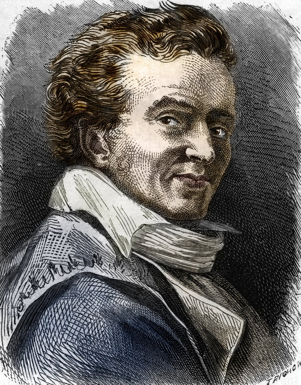 صورة لدومينيك فيفانت دينون (1747-1825) ، نقاش ، كاتب ، دبلوماسي ، إداري (صورة الفنان الفرنسي ، الدبلوماسي والكاتب دومينيك فيفان ، بارون دينون) نقش مجموعة خاصة بواسطة Trichon (بعد)