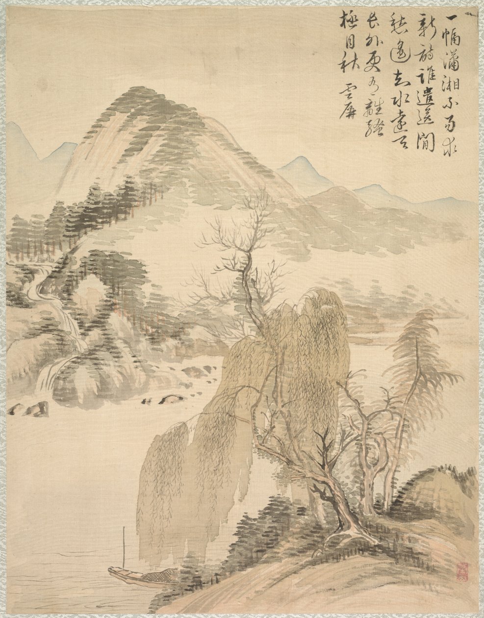 الصفصاف والشلال بواسطة Tsubaki Chinzan