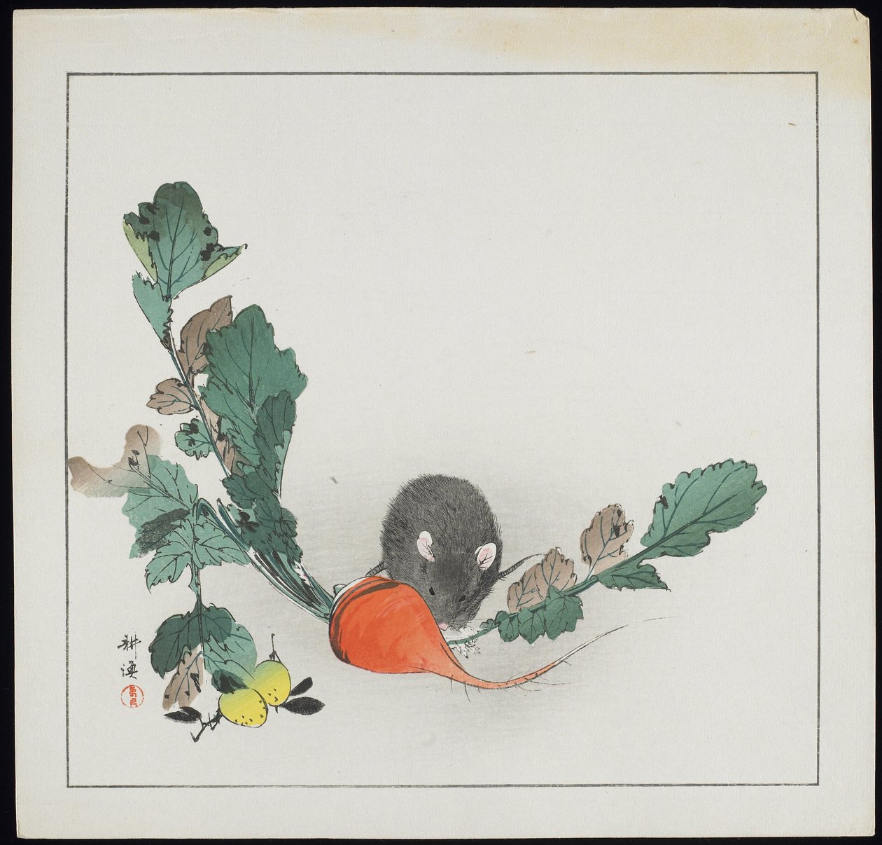 الماوس والجزر (طباعة كتل خشبية ملونة) بواسطة Tsukioka Kogyo