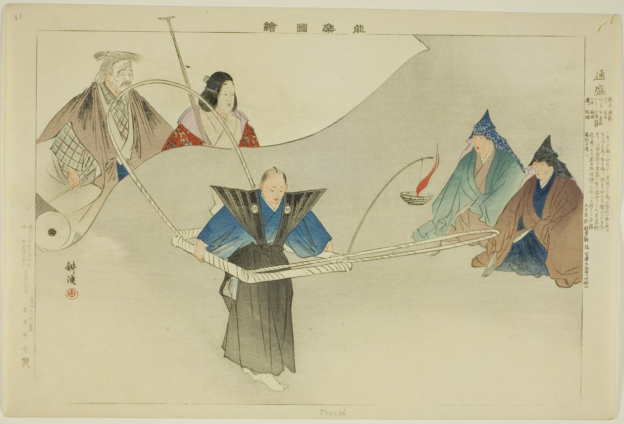 Tsusei ، من مسلسل "صور من عدم الأداء (Nogaku Zue)" بواسطة Tsukioka Kogyo