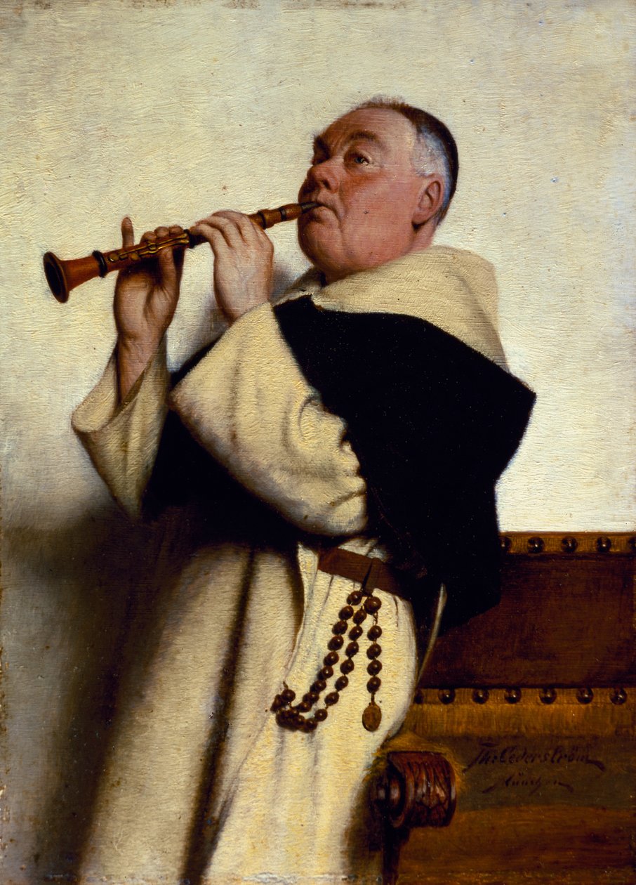 راهب يعزف على الكلارينت بواسطة Ture Nikolaus Cederstrom