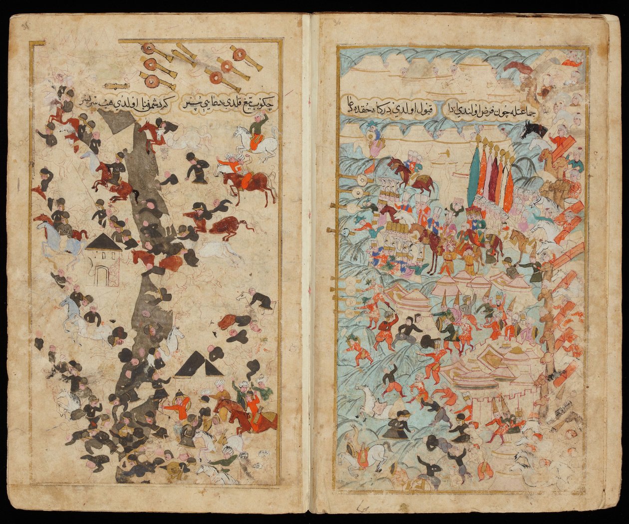 معركة Keresztes في 1596 من حملة مخطوطة محمد الثالث في المجر بواسطة سيد تركي