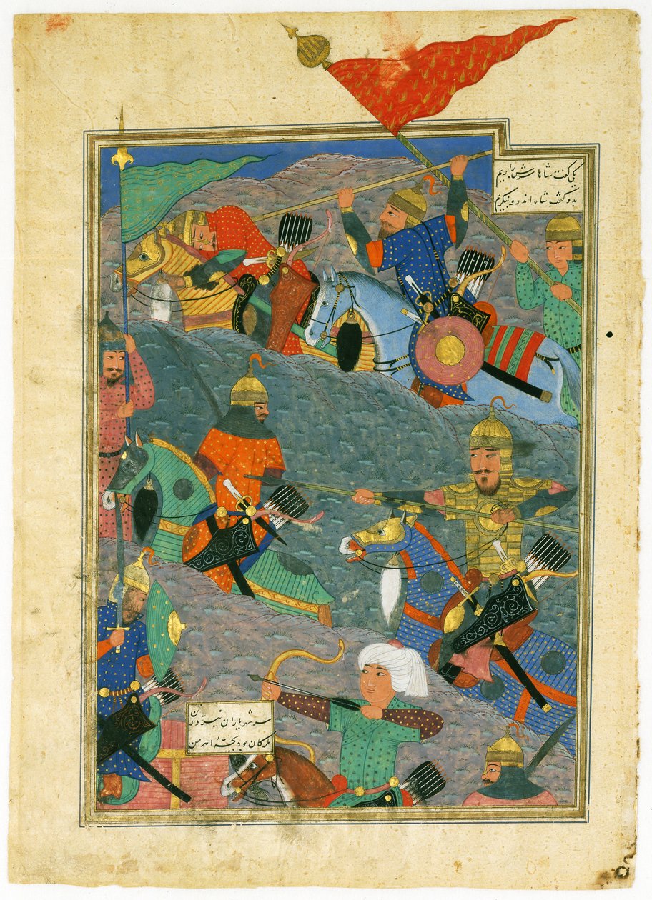 المعركة بين كاي خسرو وملك مكران عام 1494 بواسطة سيد التركمان