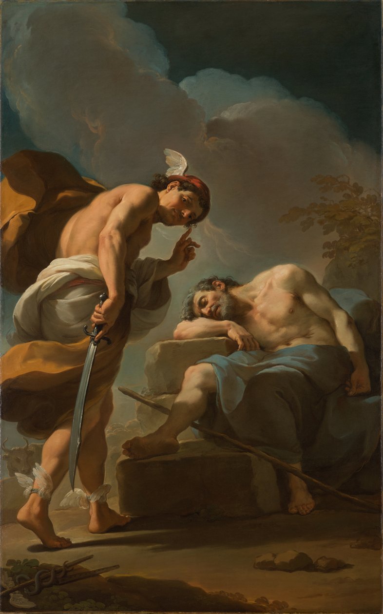 حول الزئبق إلى قطع الرأس Argus ، c.1770-1775 بواسطة أوبالدو جاندولفي