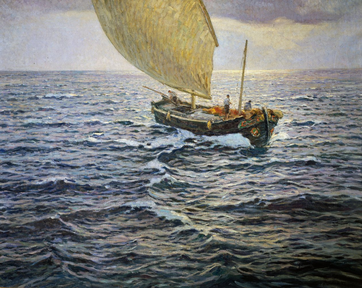 الساعة الفضية، بقلم أوغو فلومياني (1876-1938)، زيت بواسطة Ugo Flumiani