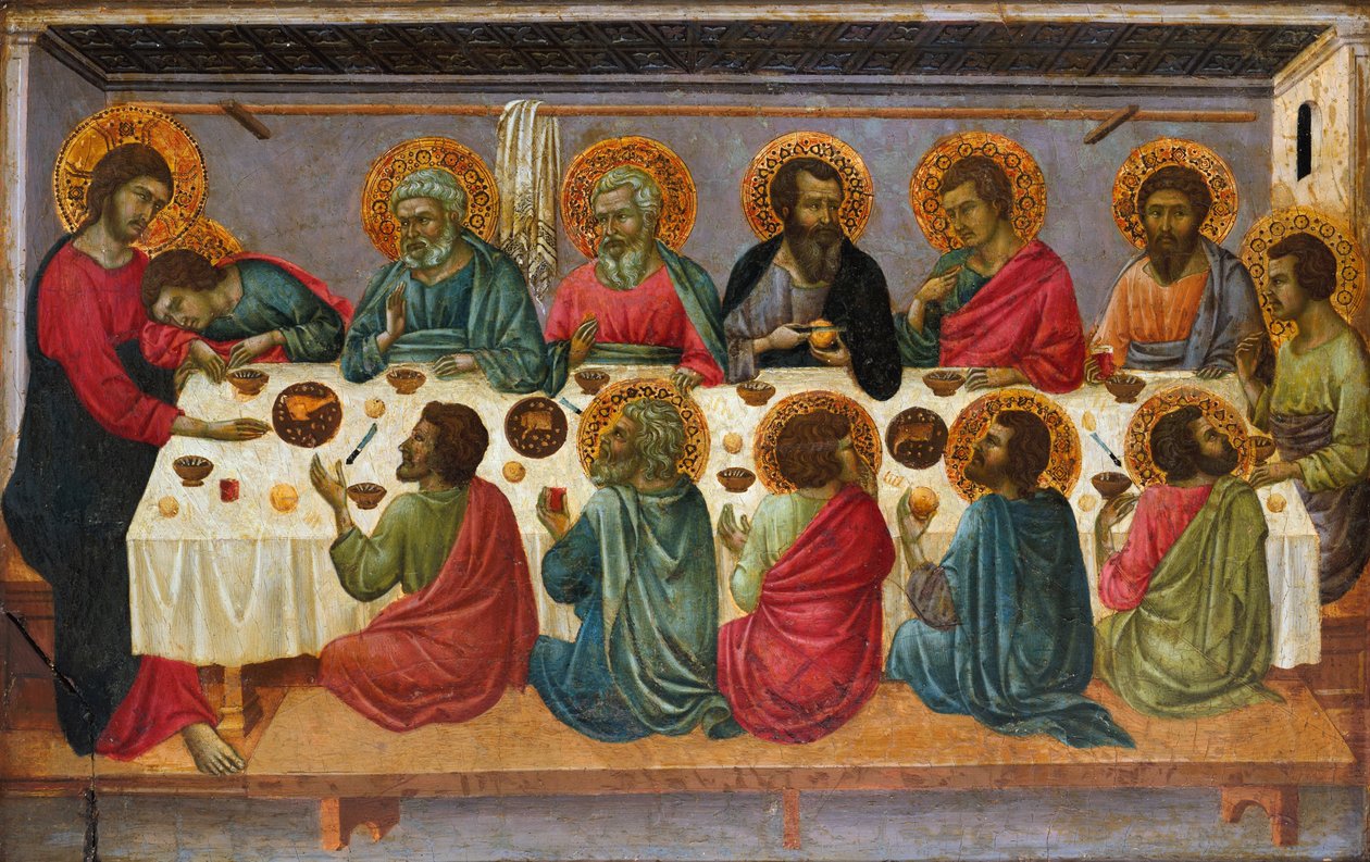 العشاء الأخير ، 1310-1315 بواسطة Ugolino di Nerio