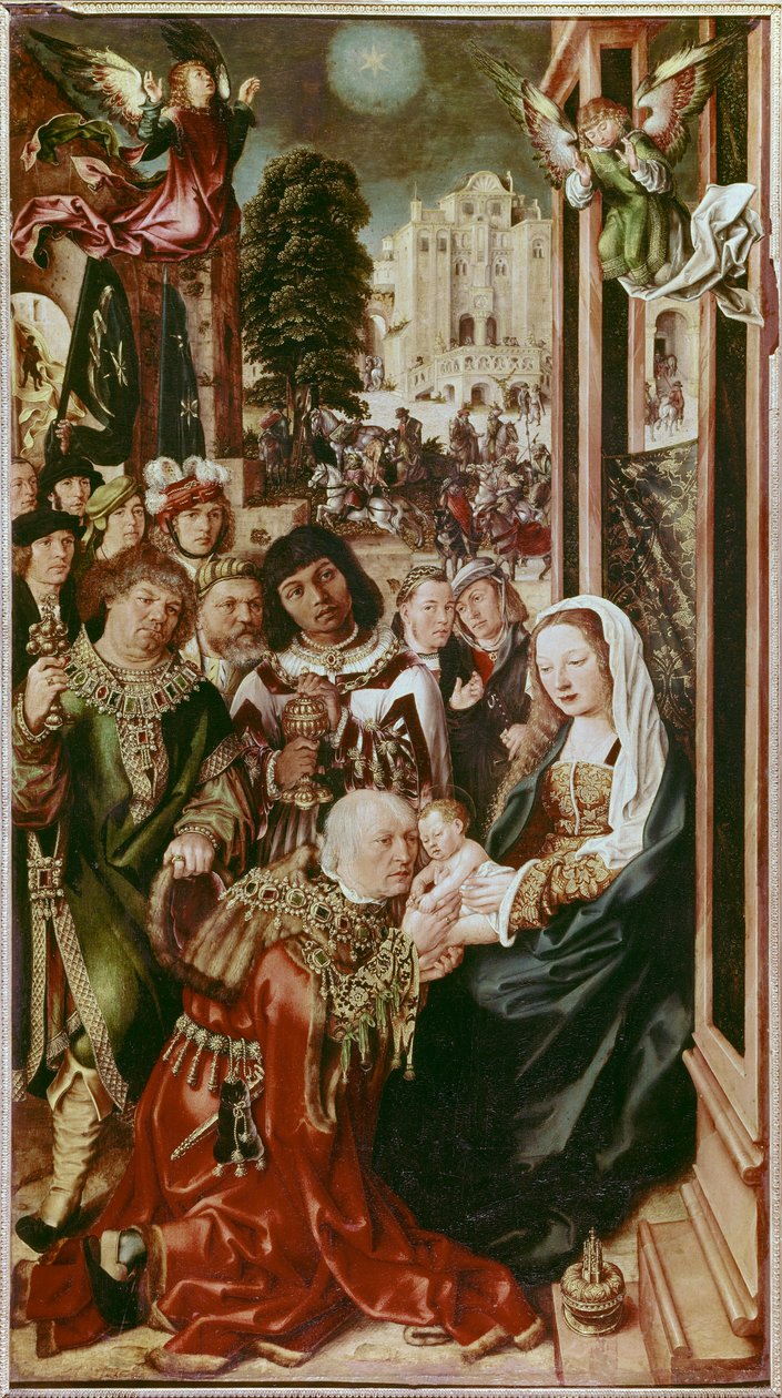 عبادة المجوس على الخشب بواسطة أولريش أبت الأكبر (1460-1532) بواسطة Ulrich the Elder Apt
