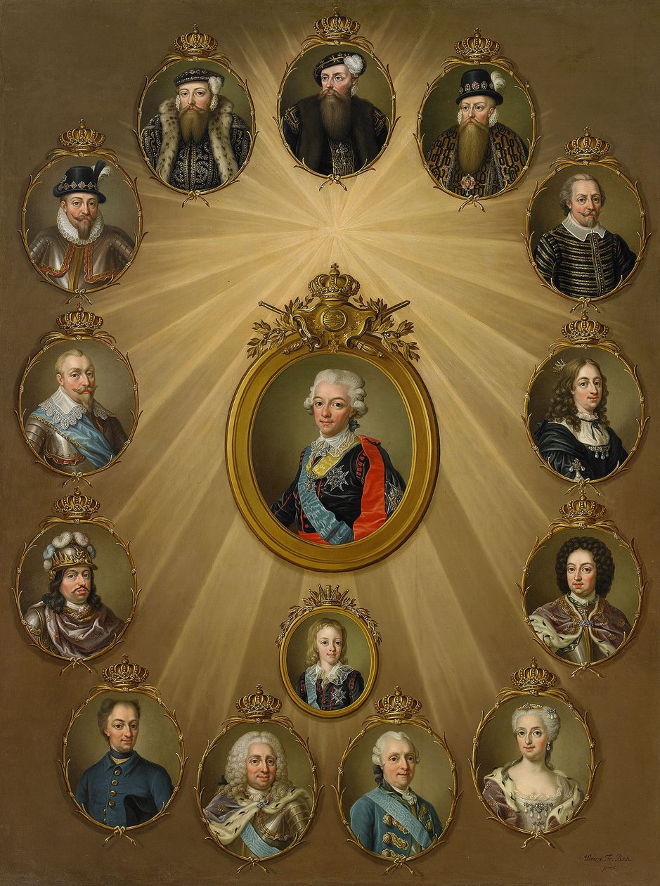 عائلة غوستافيان ، ج. 1785 بواسطة أولريكا فريدريكا باش