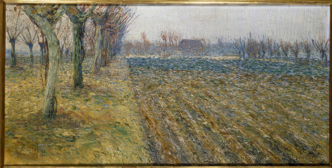 المناظر الطبيعية بالقرب من بادوفا بواسطة Umberto Boccioni