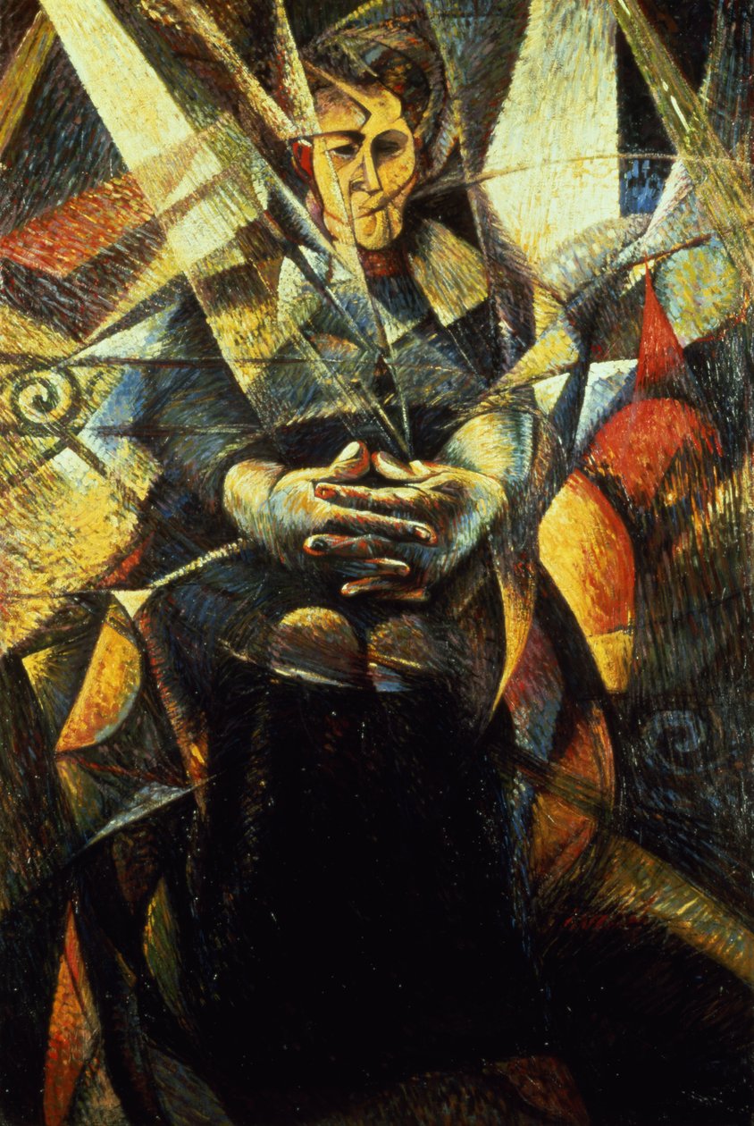 صورة لامرأة جالسة بواسطة Umberto Boccioni