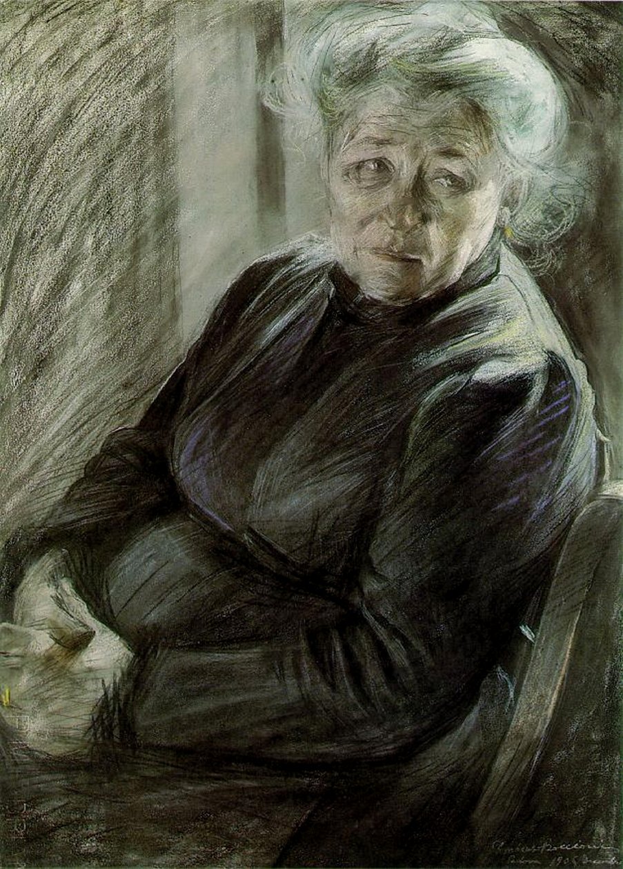 الأم 1906 (باستيل على ورق) بواسطة Umberto Boccioni