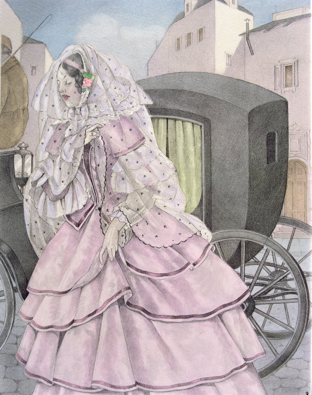 رسم توضيحي لـ "مدام بوفاري" بقلم غوستاف فلوبير (1821-80) نشره جيبرت جون بواسطة أومبرتو (بعد) برونليسكي
