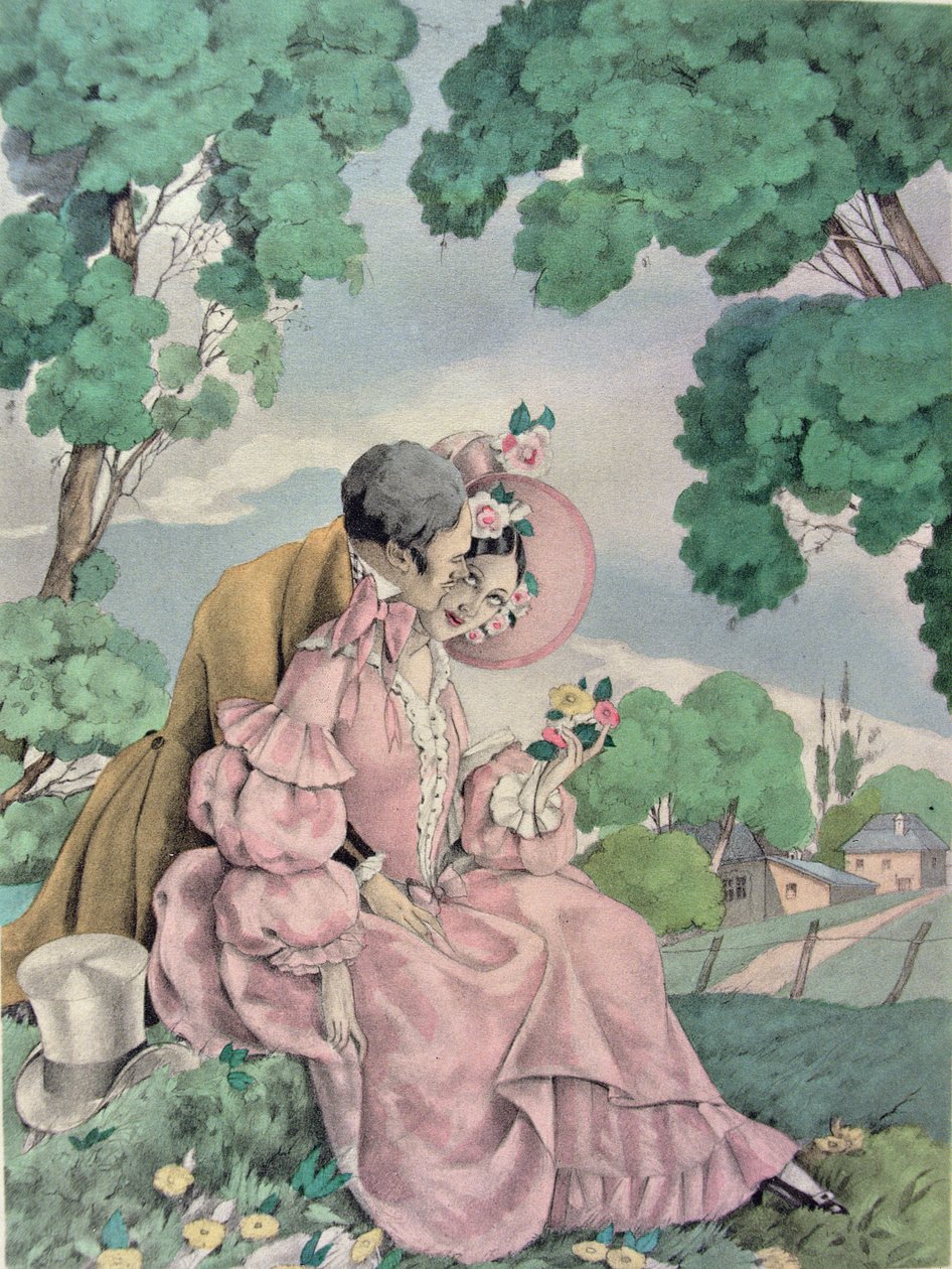 رسم توضيحي لـ "مدام بوفاري" بقلم غوستاف فلوبير (1821-80) نشره جيبرت جون بواسطة أومبرتو (بعد) برونليسكي