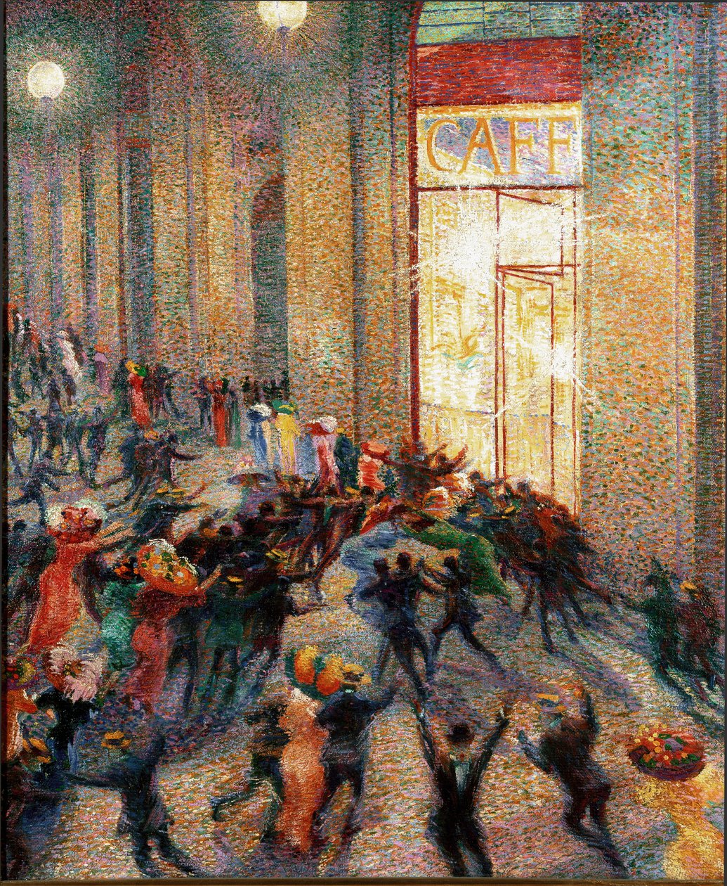 A Fight in the Arcade بواسطة Umberto Boccioni