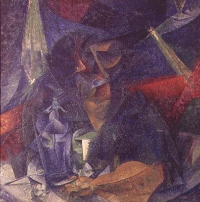 تكوين شخصية امرأة على طاولة بواسطة Umberto Boccioni