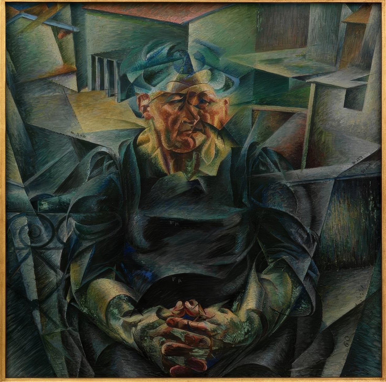 البناء الأفقي بواسطة Umberto Boccioni