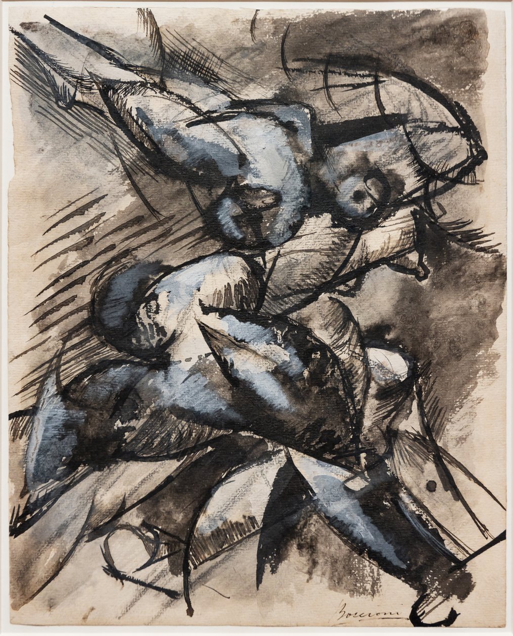 أريد أن أتحدث عن الأشكال البشرية في الحركة (التحلل الديناميكي) بواسطة Umberto Boccioni