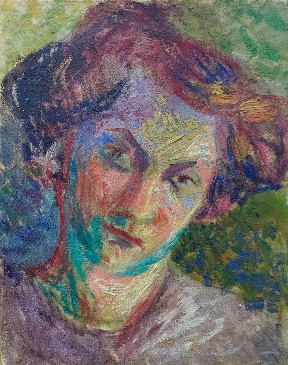 صورة لامرأة ، حوالي 1909-10 (زيت على قماش) بواسطة Umberto Boccioni