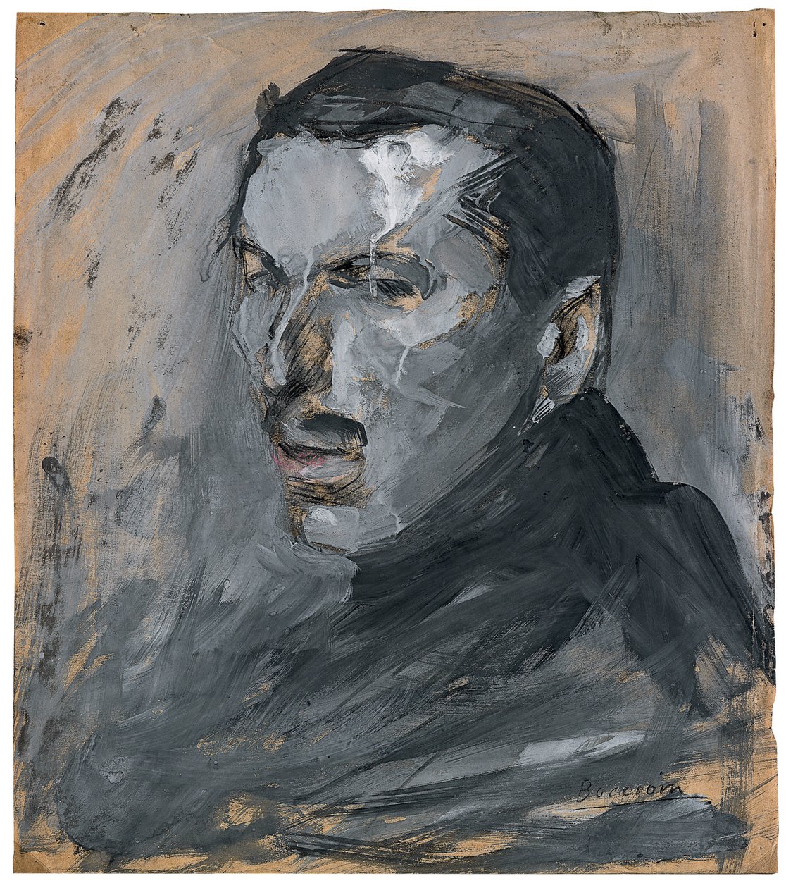 بورتريه ذاتي على قدم المساواة Boccioni ، أومبرتو (1882-1916). تمبرا وباستيل على ورق مقوى ، الحجم: 43،5x38،3 بواسطة Umberto Boccioni