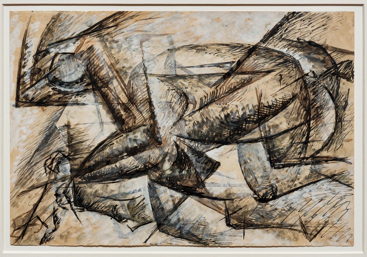 دراسات عن ديناميكية راكب الدراجة بواسطة Umberto Boccioni