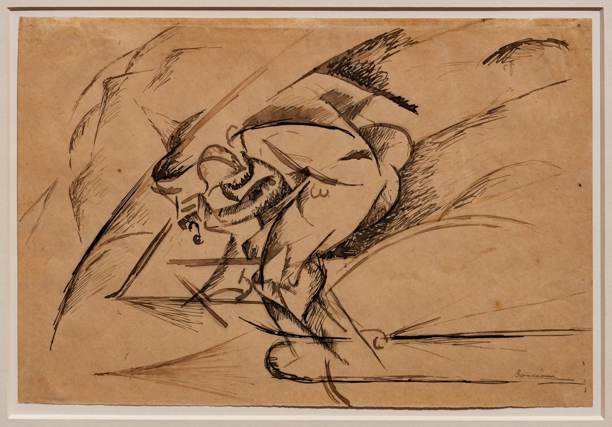 دراسات عن ديناميكية راكب الدراجة بواسطة Umberto Boccioni