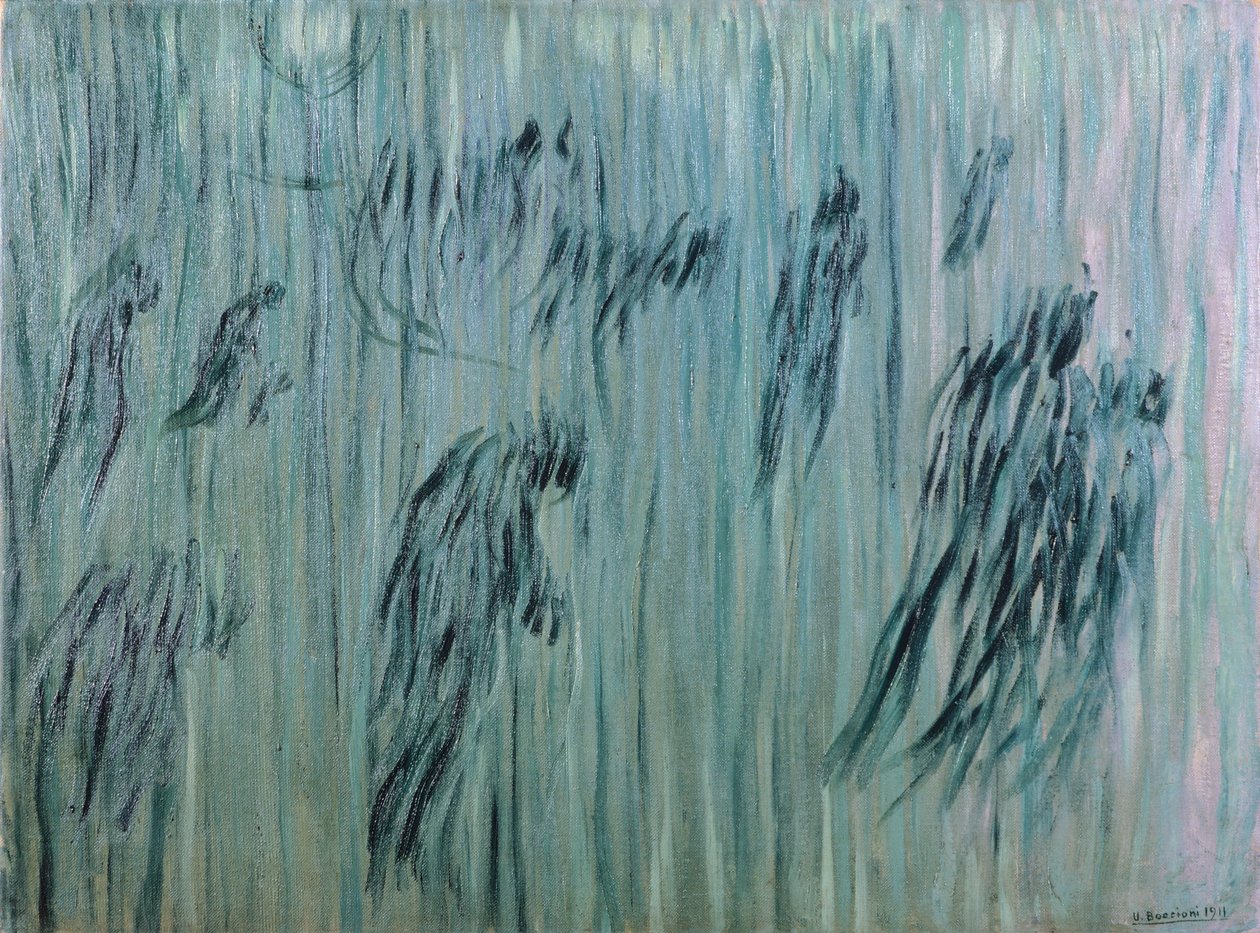 Those Who Stay by Umberto Boccioni (1882-1916), oil on canvas, 71x96 cm بواسطة Umberto Boccioni