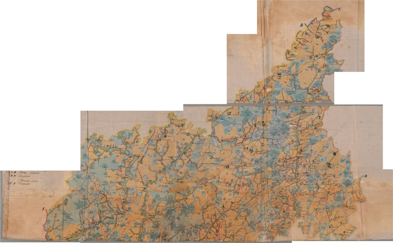 خريطة Kirzhach Uyezd (PGM 1 verst) 1780 - 1790 بواسطة غير معروف غير معروف