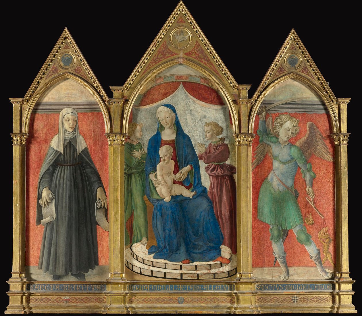 ماجستير في Pratovecchio ، ثلاثية مع Maestà ، سانتا بريجيدا وسان ميشيل بواسطة غير معروف غير معروف