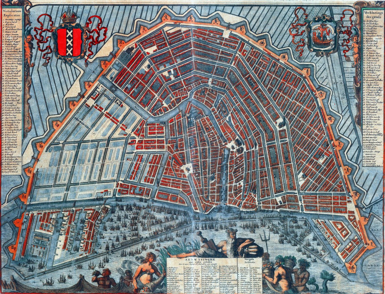 خريطة أمستردام عام 1692 بواسطة غير معروف غير معروف
