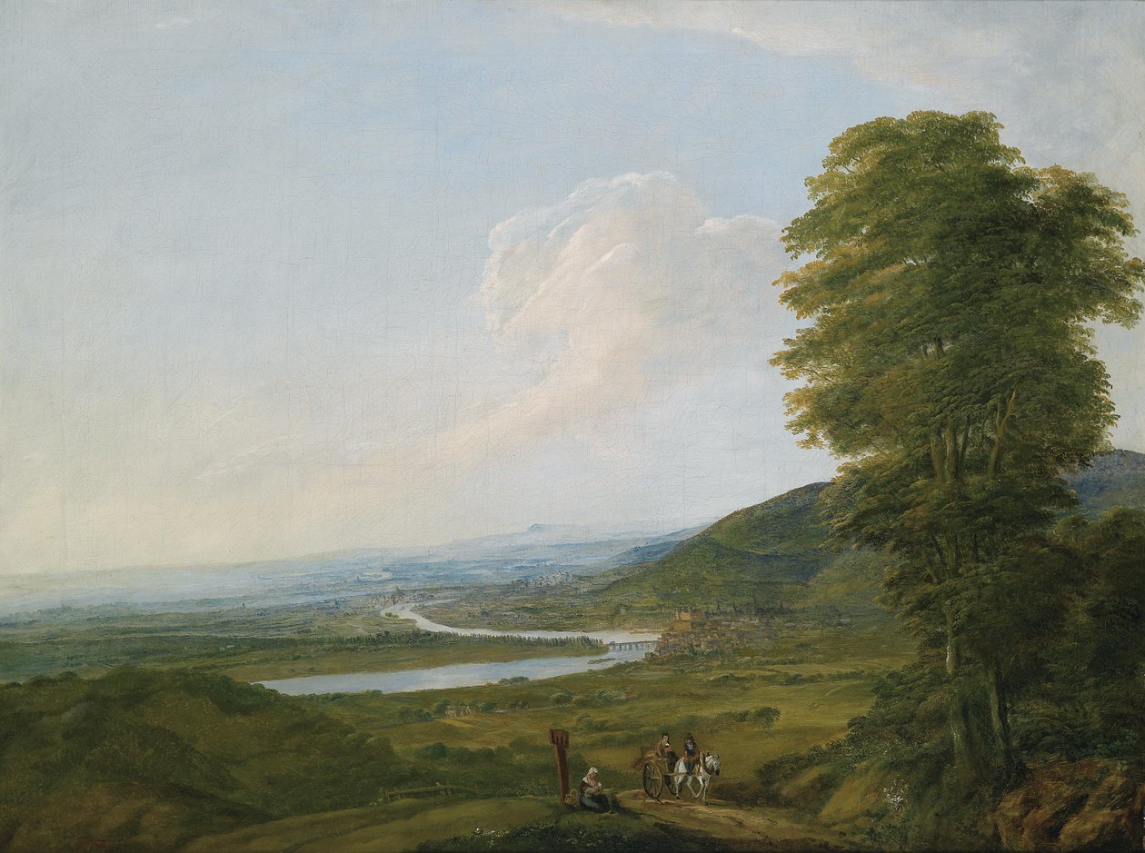 بانوراما الراين بالقرب من فيسبادن حوالي عام 1790 بواسطة غير معروف غير معروف