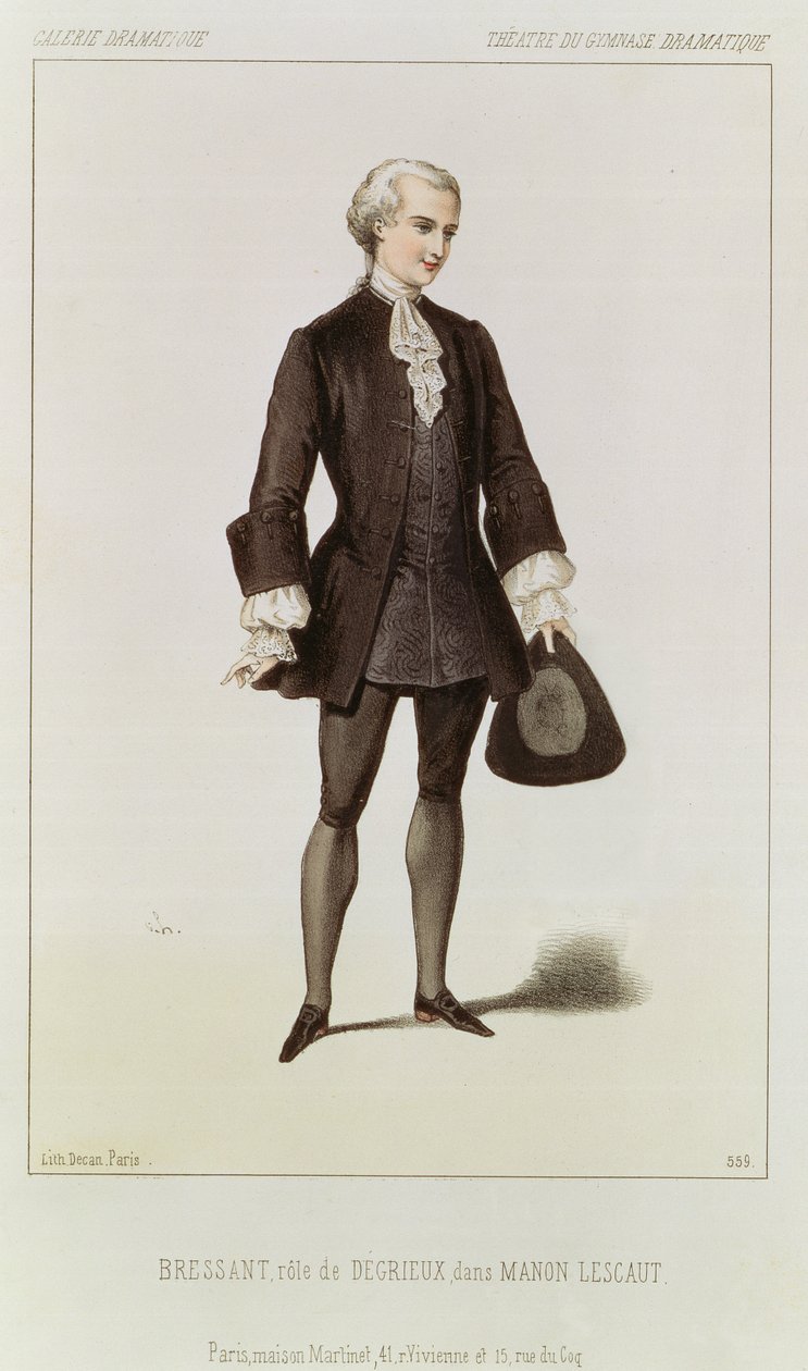 Bressant في دور Degrieux ، في أوبرا &39;Manon Lescaut&39; ، بقلم جياكومو بوتشيني (1858-1924) حانة. من ديكان ، باريس بواسطة غير معروف غير معروف