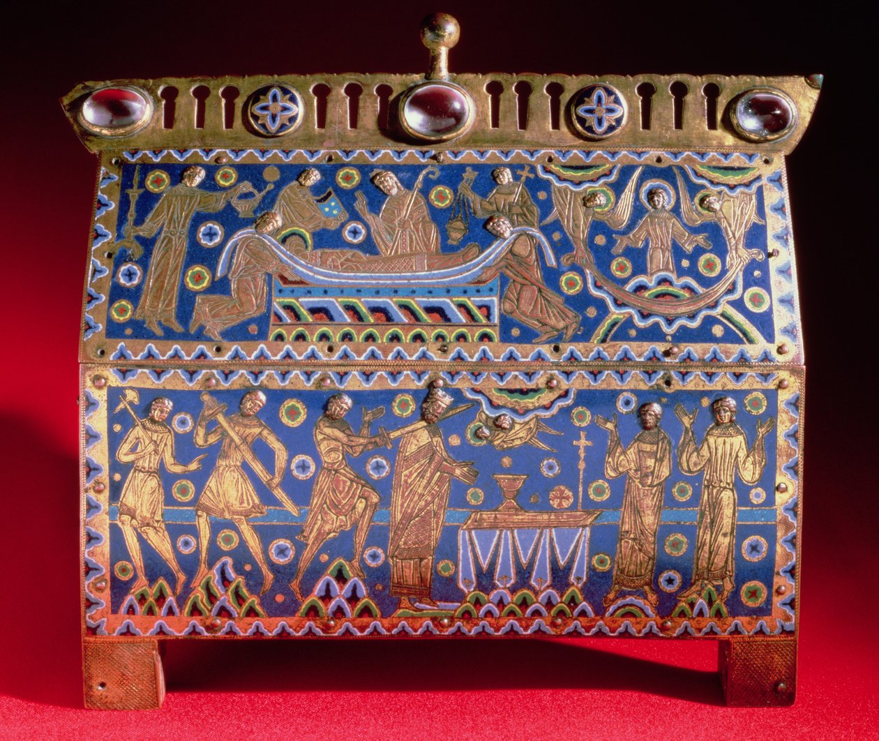 براميل تحتوي على بقايا توماس بيكيت (c.1118-70) ، c.1190 (الذهب ، اللازورد والأحجار شبه الكريمة) بواسطة غير معروف غير معروف