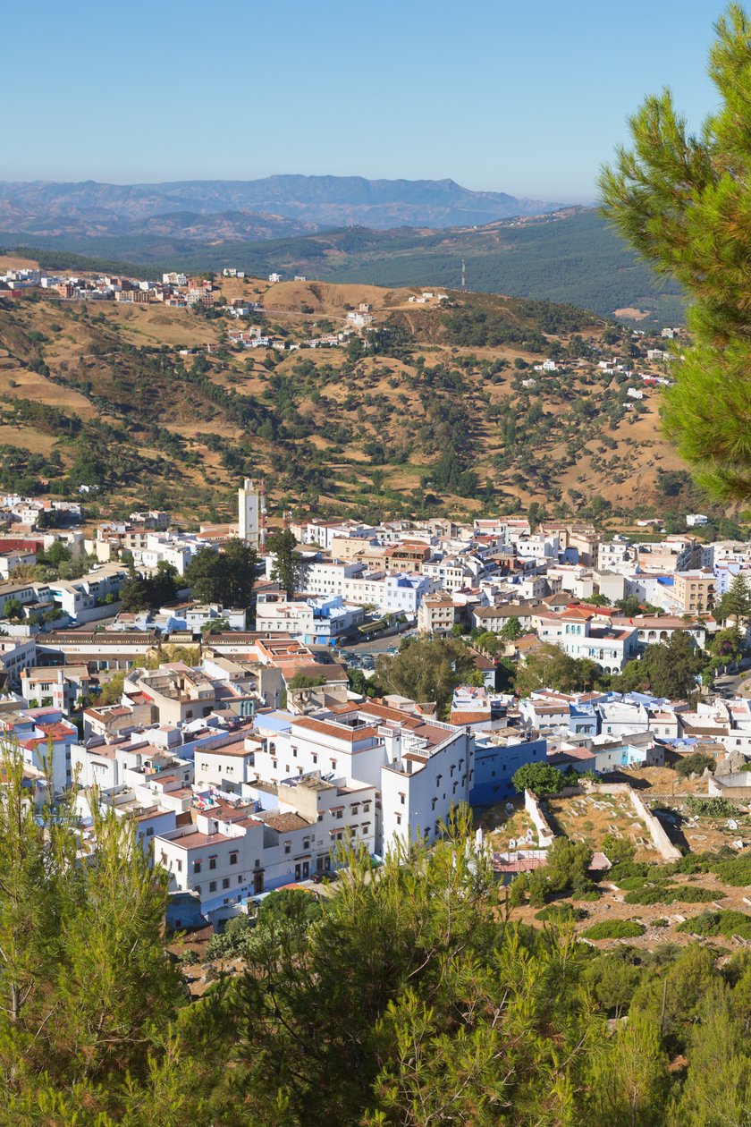 شفشاون ، المغرب. منظر عام للمدينة. بواسطة غير معروف غير معروف