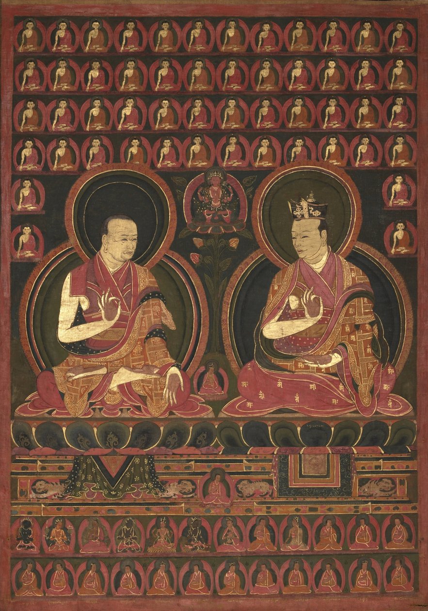 الثامن كارمابا وميكيو دورجي (1507-1554) ومعلمه الأول سانجي نينبا بواسطة غير معروف غير معروف